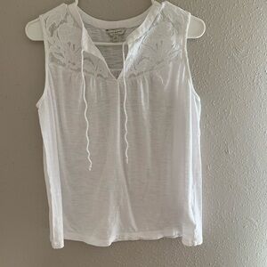White Sleeveless Top